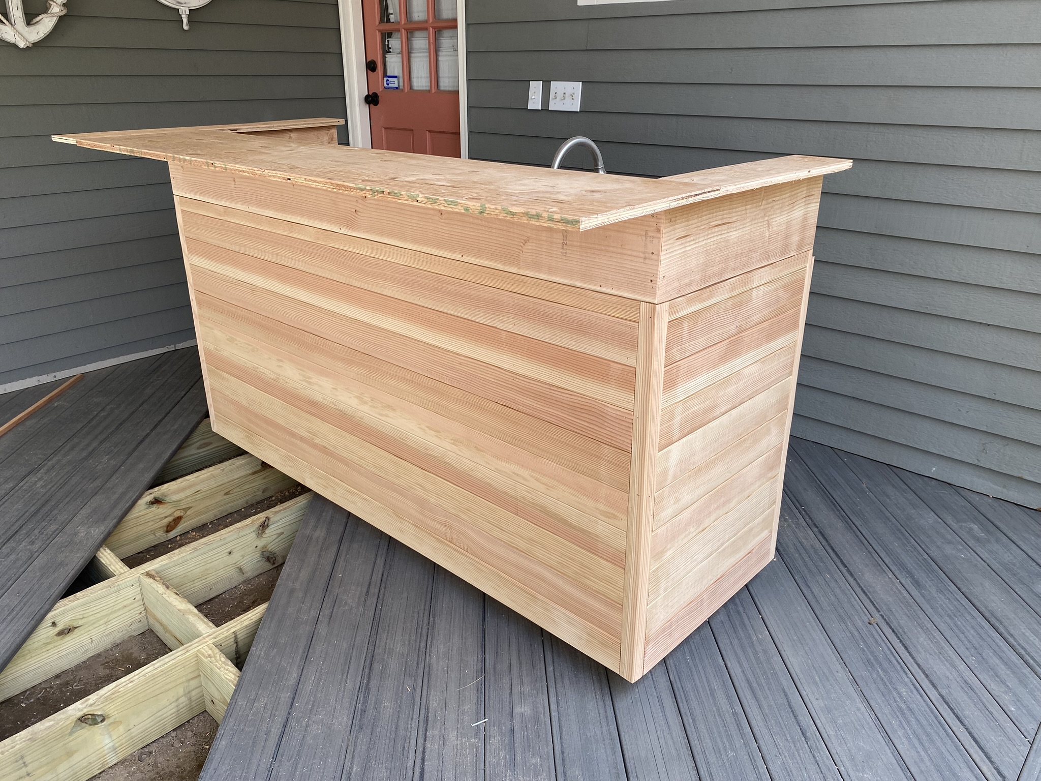 Custom Wooden Bar Construction