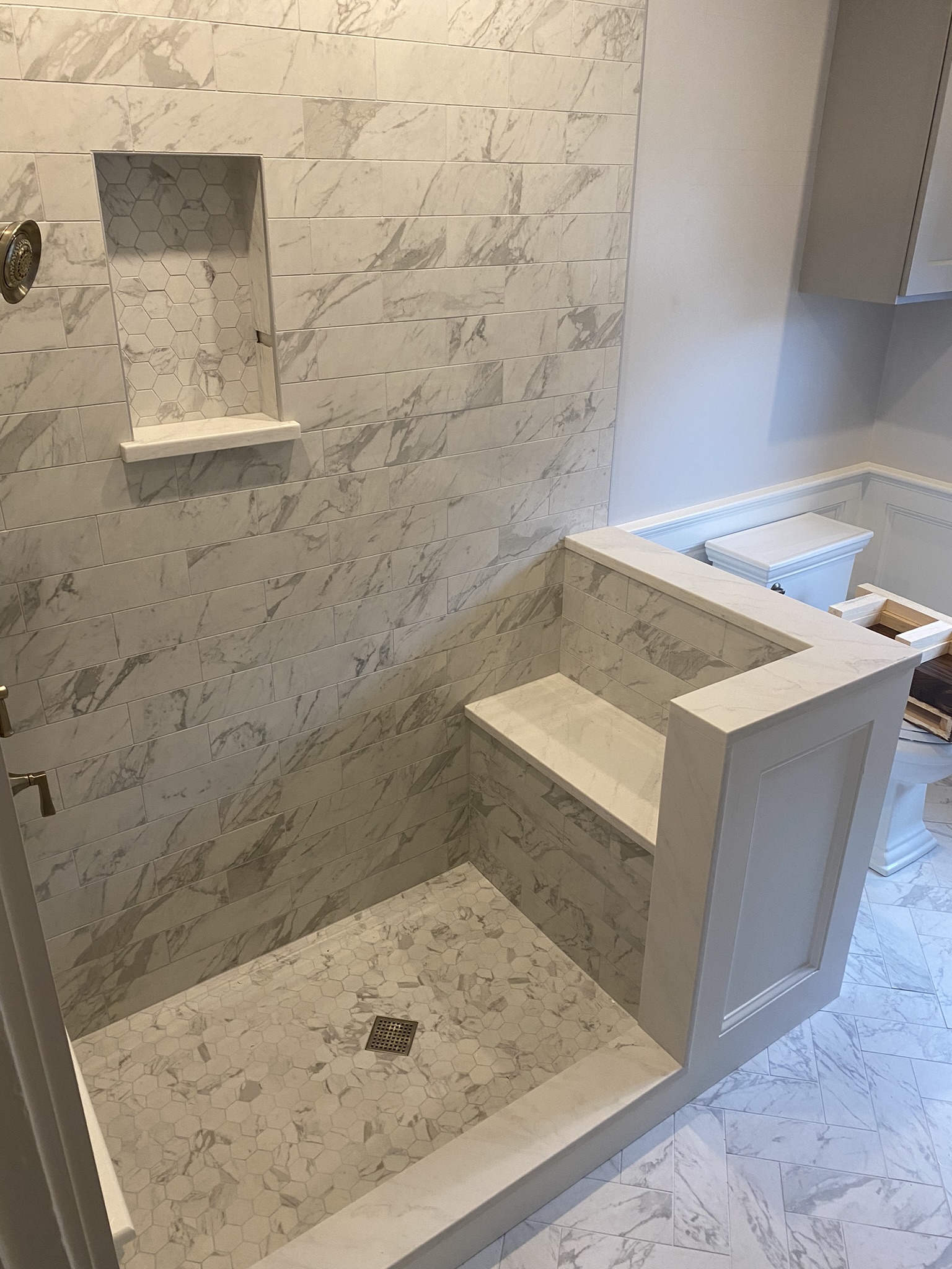 Marble Shower Enclosure Installation