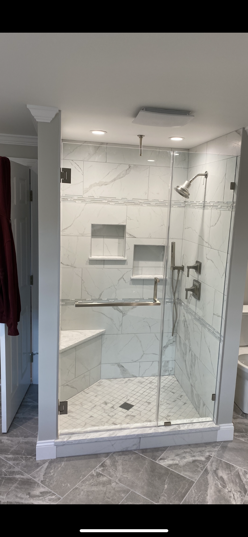 Marble Shower Enclosure Installation