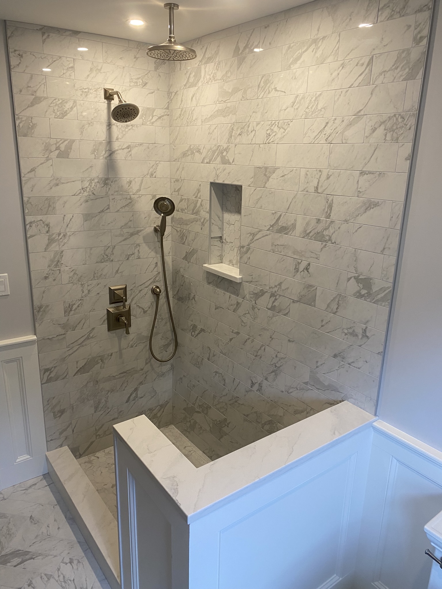 Marble Tile Shower Installation
