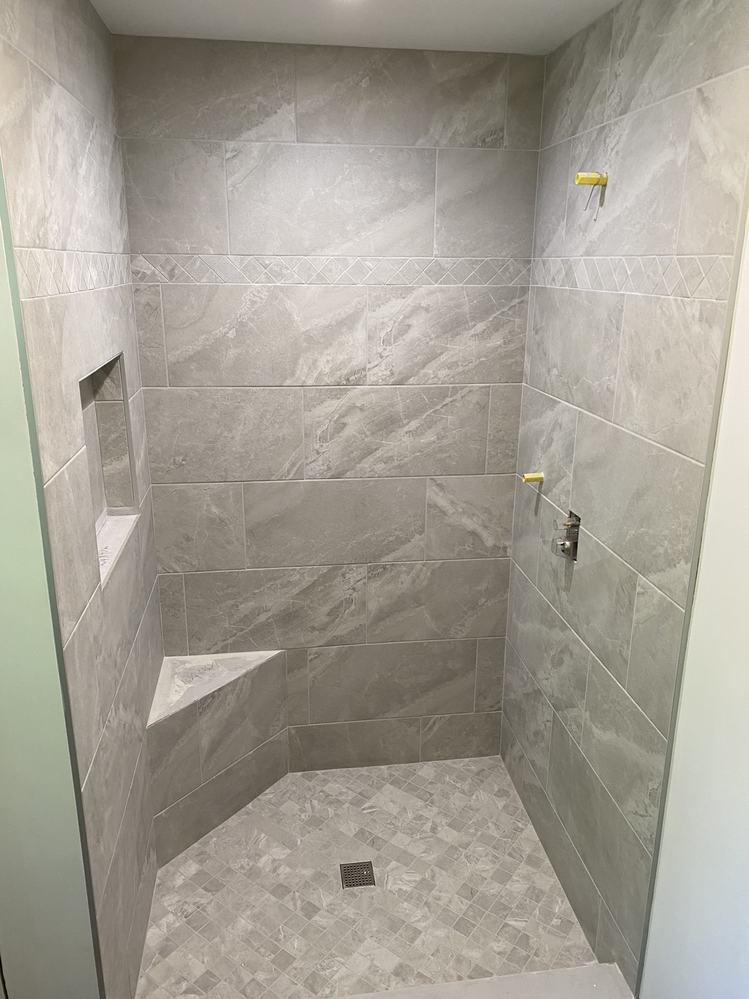Marble Tile Shower Installation